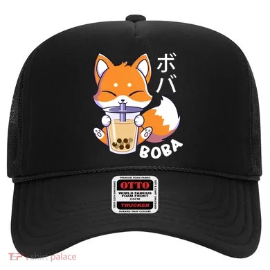 Boba Fox Bubble Tea Chibi Foxes Hat