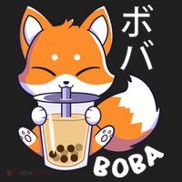 Boba Fox Bubble Tea Chibi Foxes Hat thumb 2