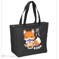 Boba Fox Bubble Tea Chibi Foxes Tote Bag thumb 2