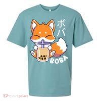 Boba Fox Bubble Tea Chibi Foxes Sueded Cloud Jersey T-Shirt thumb 0