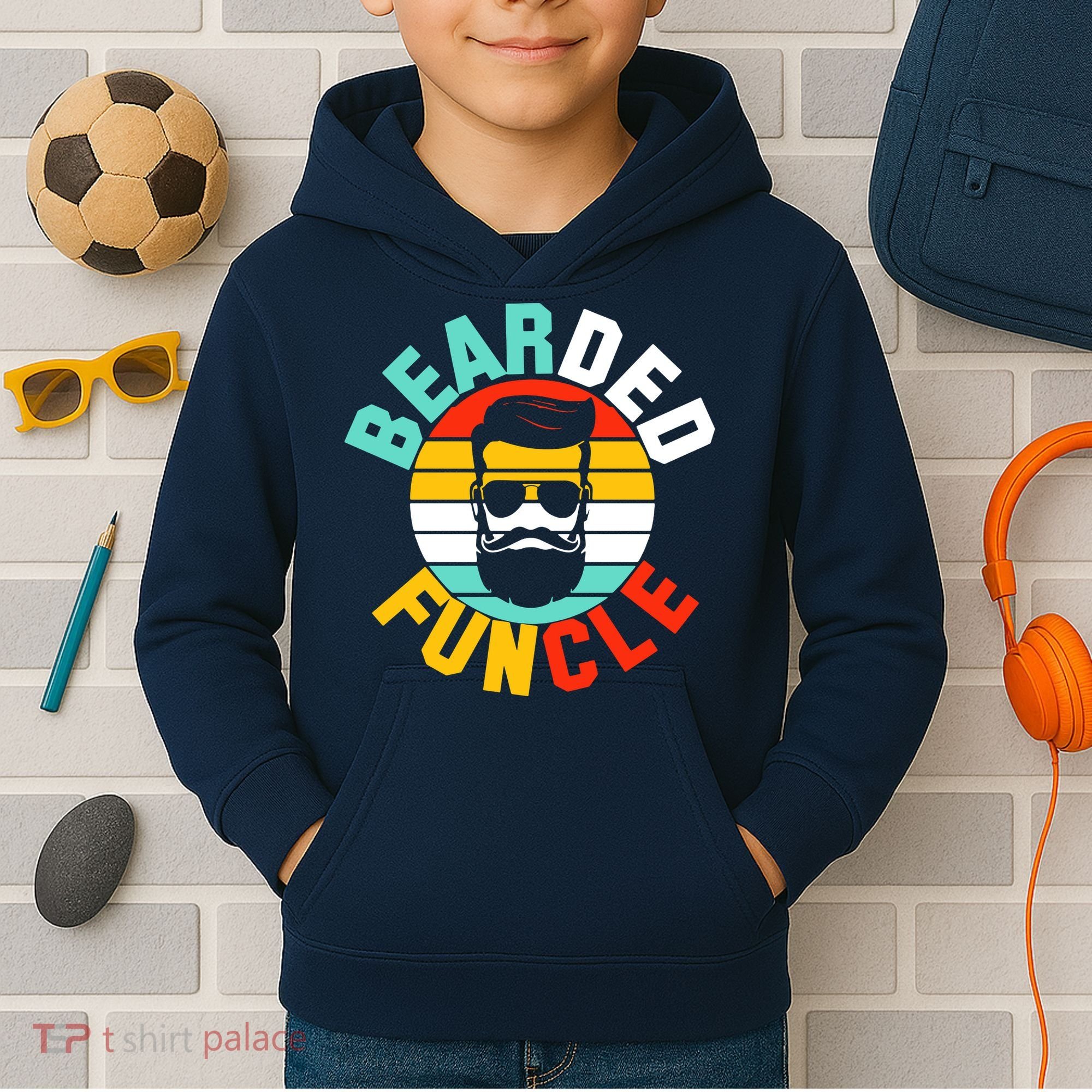 Bearded Funcle Kids Hoodie