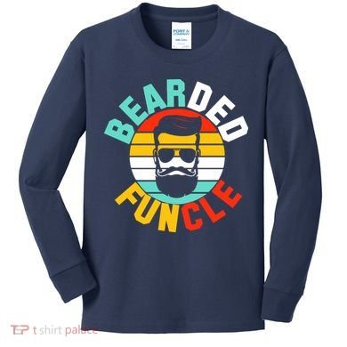 Bearded Funcle Kids Long Sleeve Shirt