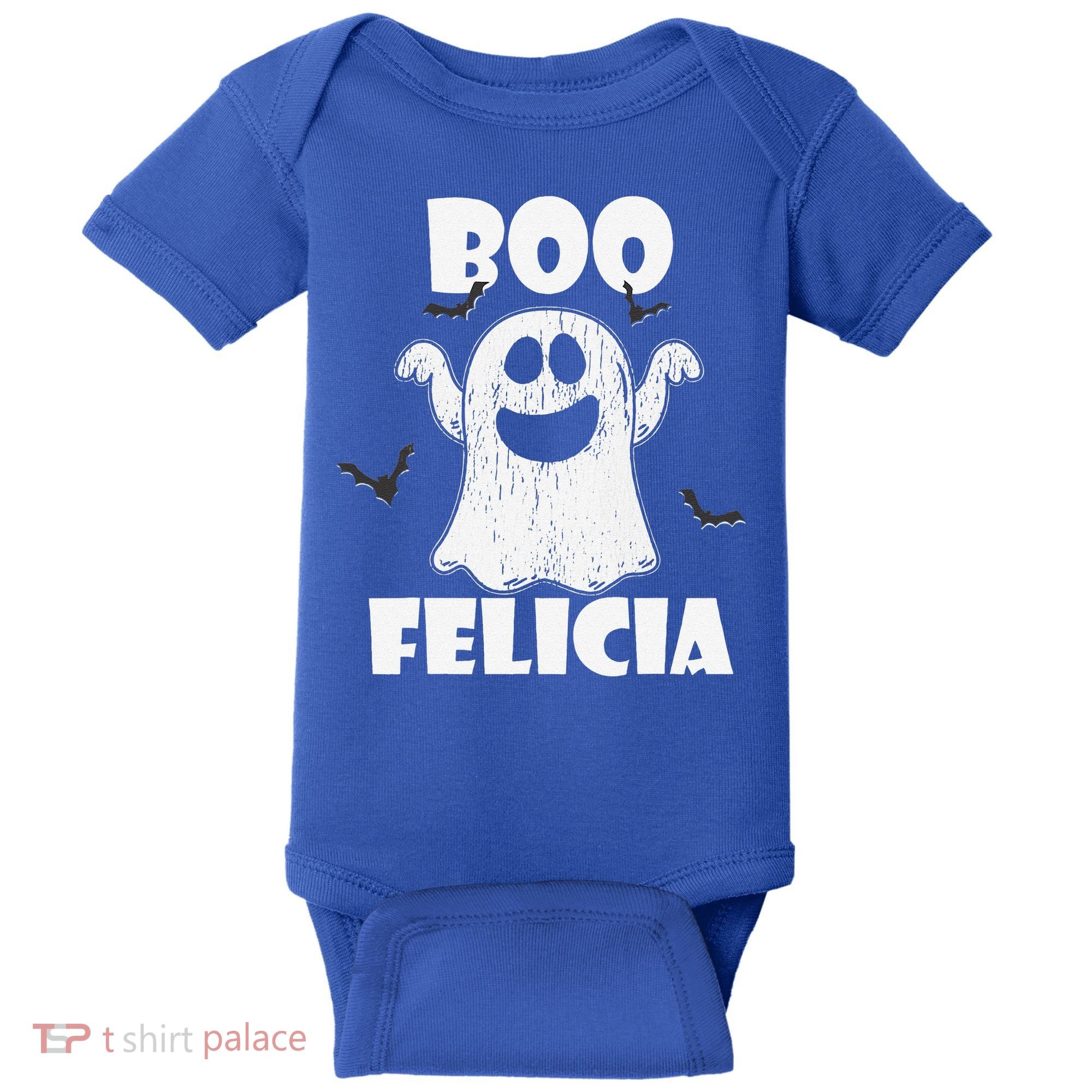 Bye Felicia BOO FELICIA Funny Halloween Ghost Baby Bodysuit