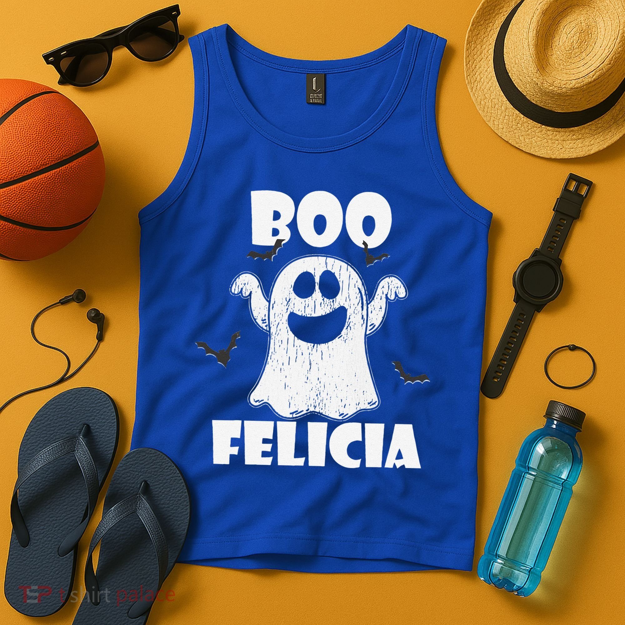 Bye Felicia BOO FELICIA Funny Halloween Ghost Tank Top