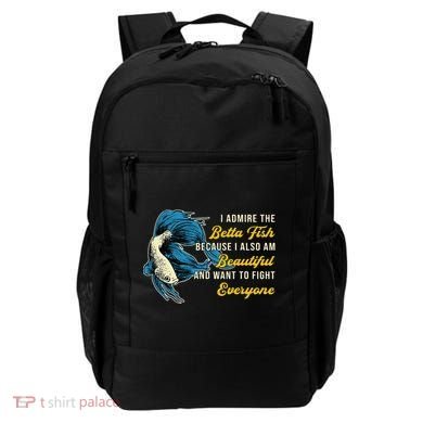 Betta Fish Because Fish Lover Aquarium Vintage Betta Fish Backpack