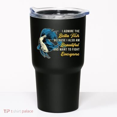 Betta Fish Because Fish Lover Aquarium Vintage Betta Fish Tumbler