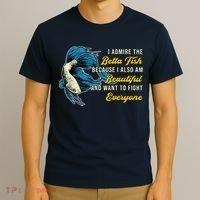 Betta Fish Because Fish Lover Aquarium Vintage Betta Fish T-Shirt thumb 3