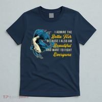 Betta Fish Because Fish Lover Aquarium Vintage Betta Fish T-Shirt thumb 5