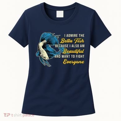 Betta Fish Because Fish Lover Aquarium Vintage Betta Fish Women's T-Shirt