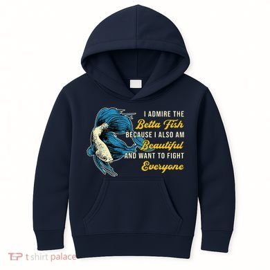Betta Fish Because Fish Lover Aquarium Vintage Betta Fish Kids Hoodie