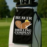 Beaver Fan Beaver Lover Funny Beaver Cute Beaver Golf Towel thumb 2