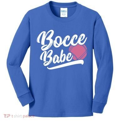 Bocce Funny Bocce Player Italian Bowling Bocce Ball Gift Kids Long Sleeve Shirt