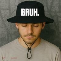 Bruh Funny Bro Saying Surfer Skaters Greeting Bucket Hat thumb 2