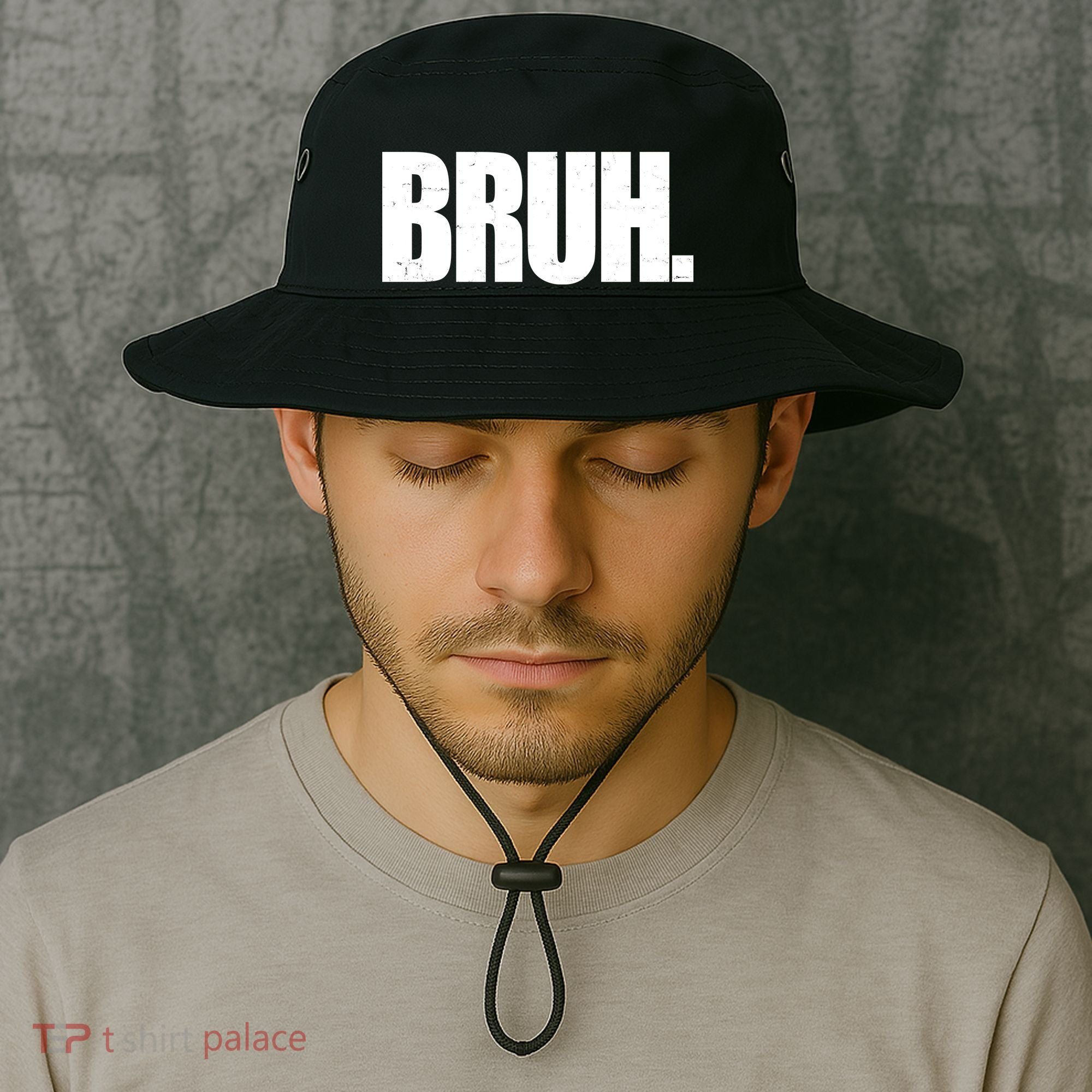 Bruh Funny Bro Saying Surfer Skaters Greeting Bucket Hat