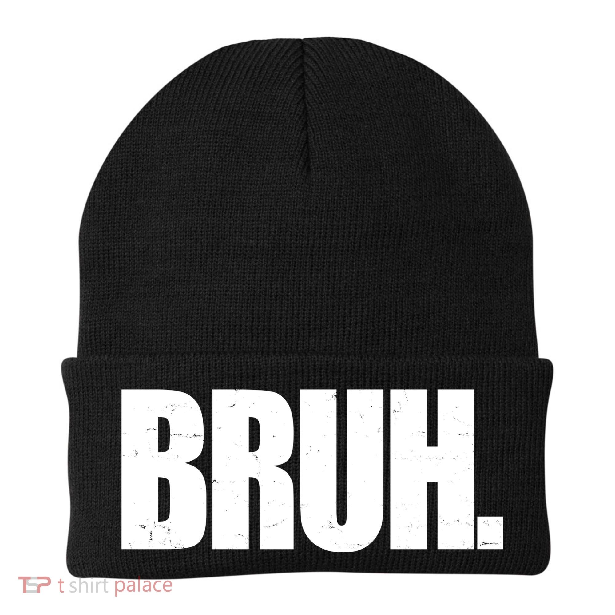 Bruh Funny Bro Saying Surfer Skaters Greeting Beanie