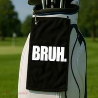 Bruh Funny Bro Saying Surfer Skaters Greeting Golf Towel thumb 2