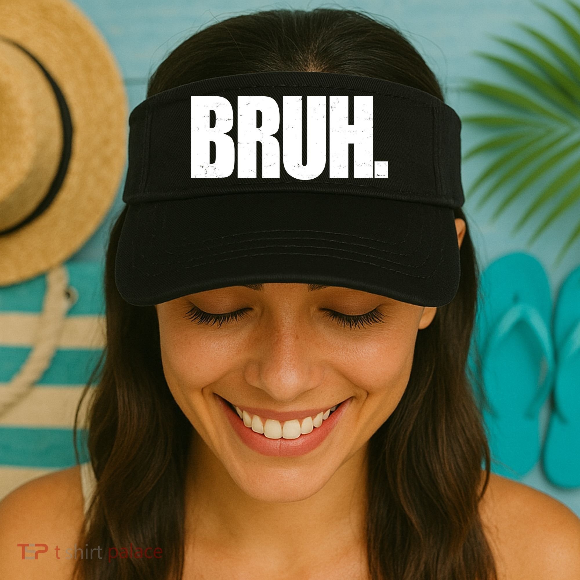 Bruh Funny Bro Saying Surfer Skaters Greeting Visor