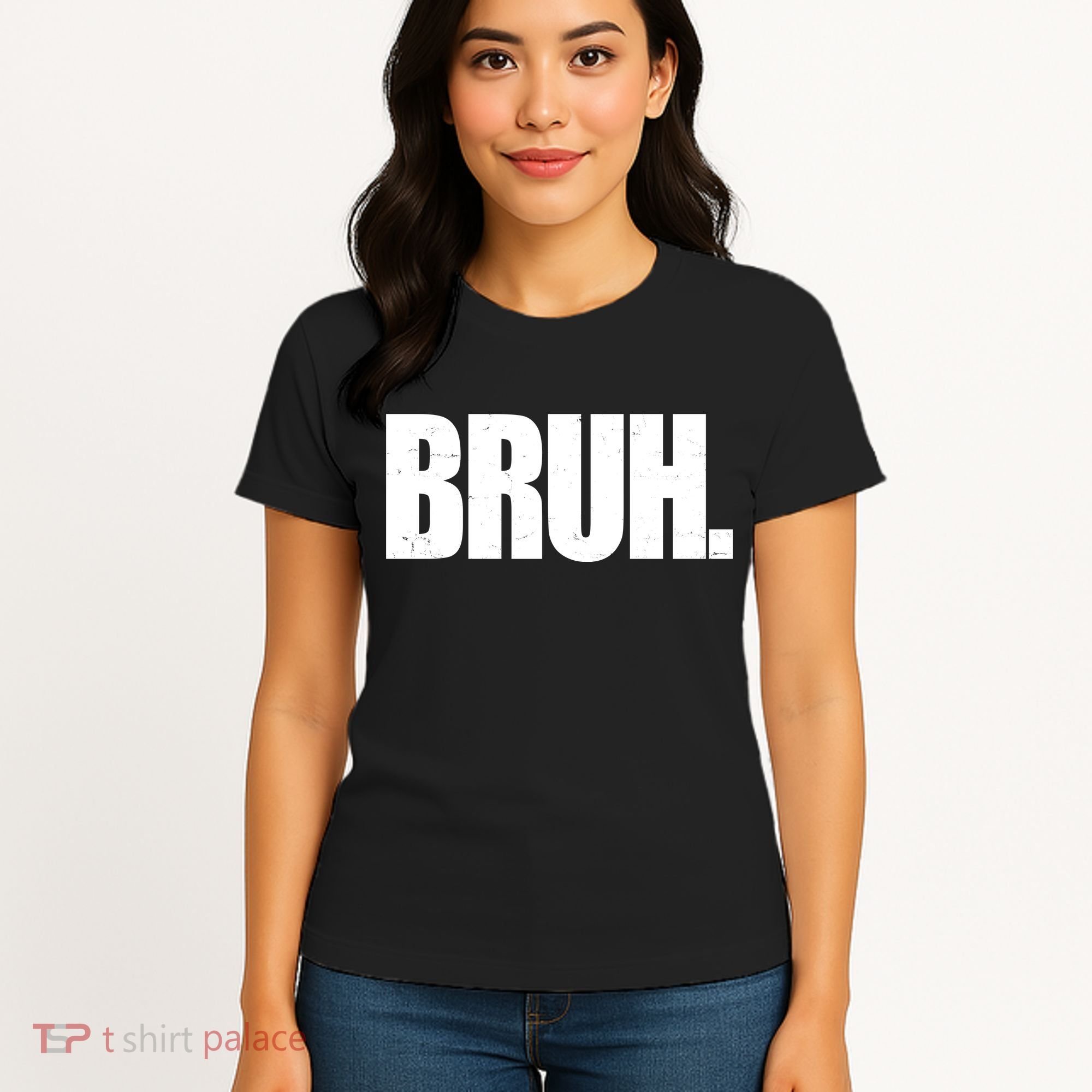 Bruh Funny Bro Saying Surfer Skaters Greeting Women's T-Shirt