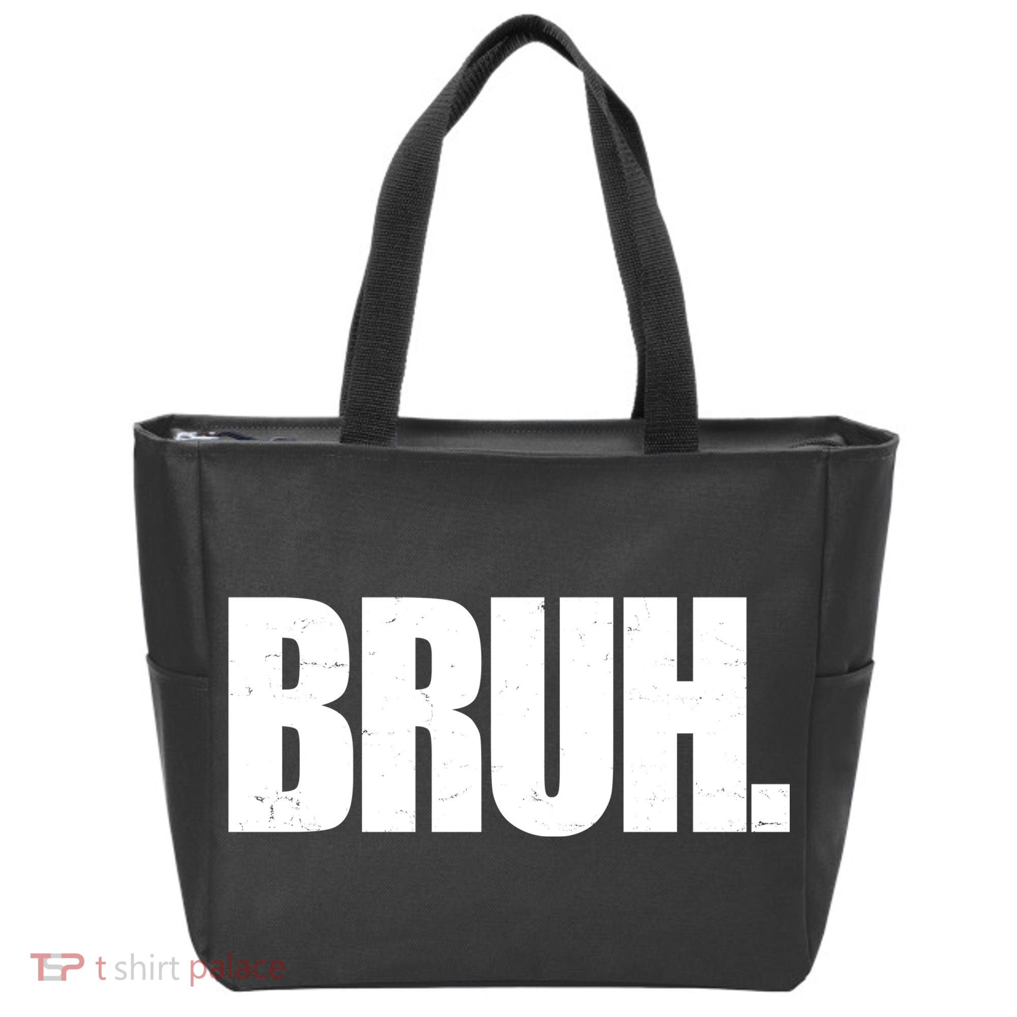 Bruh Funny Bro Saying Surfer Skaters Greeting Tote Bag