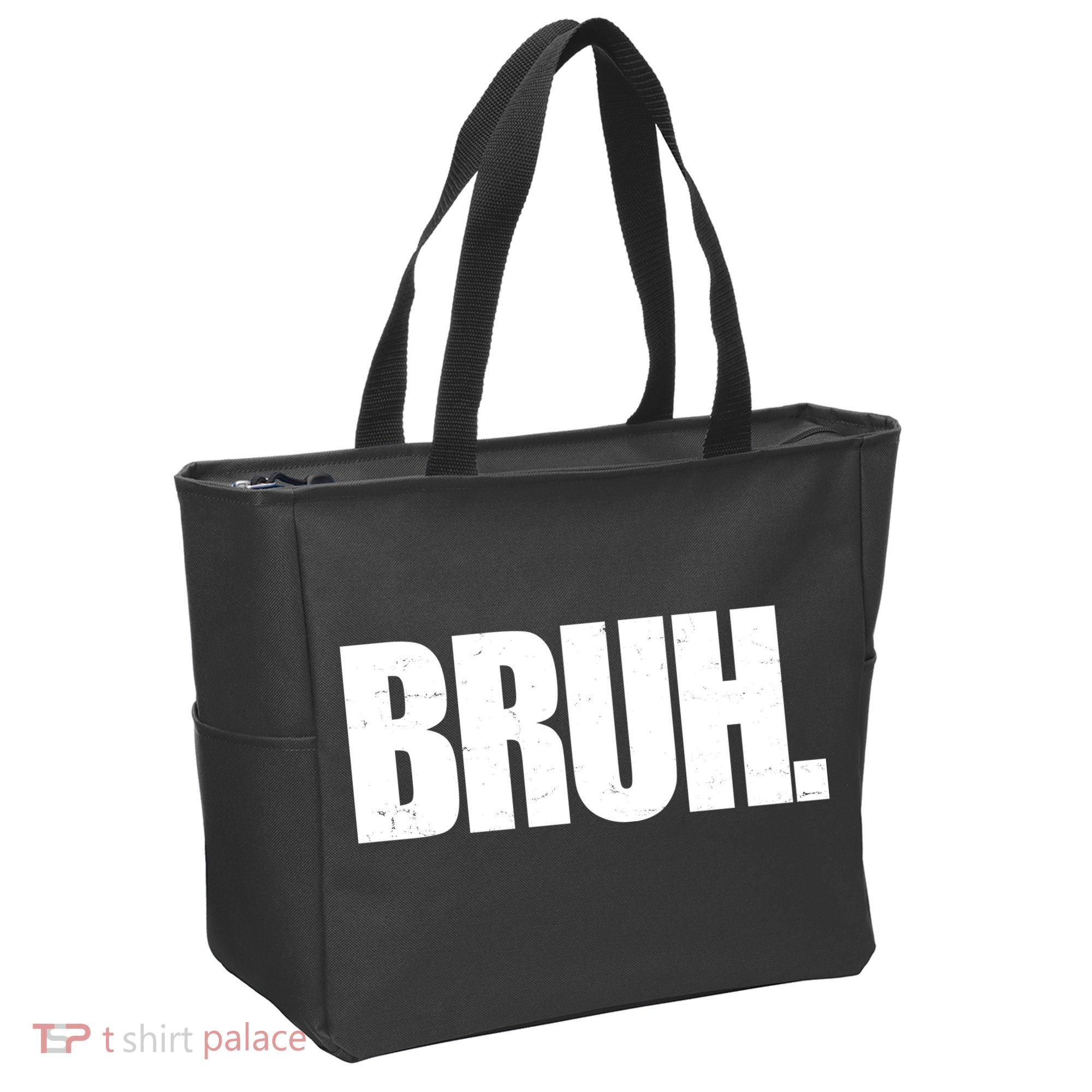 Bruh Funny Bro Saying Surfer Skaters Greeting Tote Bag