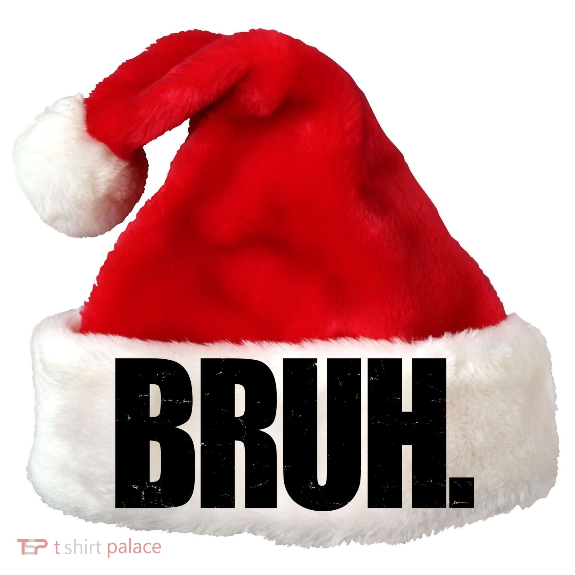 Bruh Funny Bro Saying Surfer Skaters Greeting Santa Hat