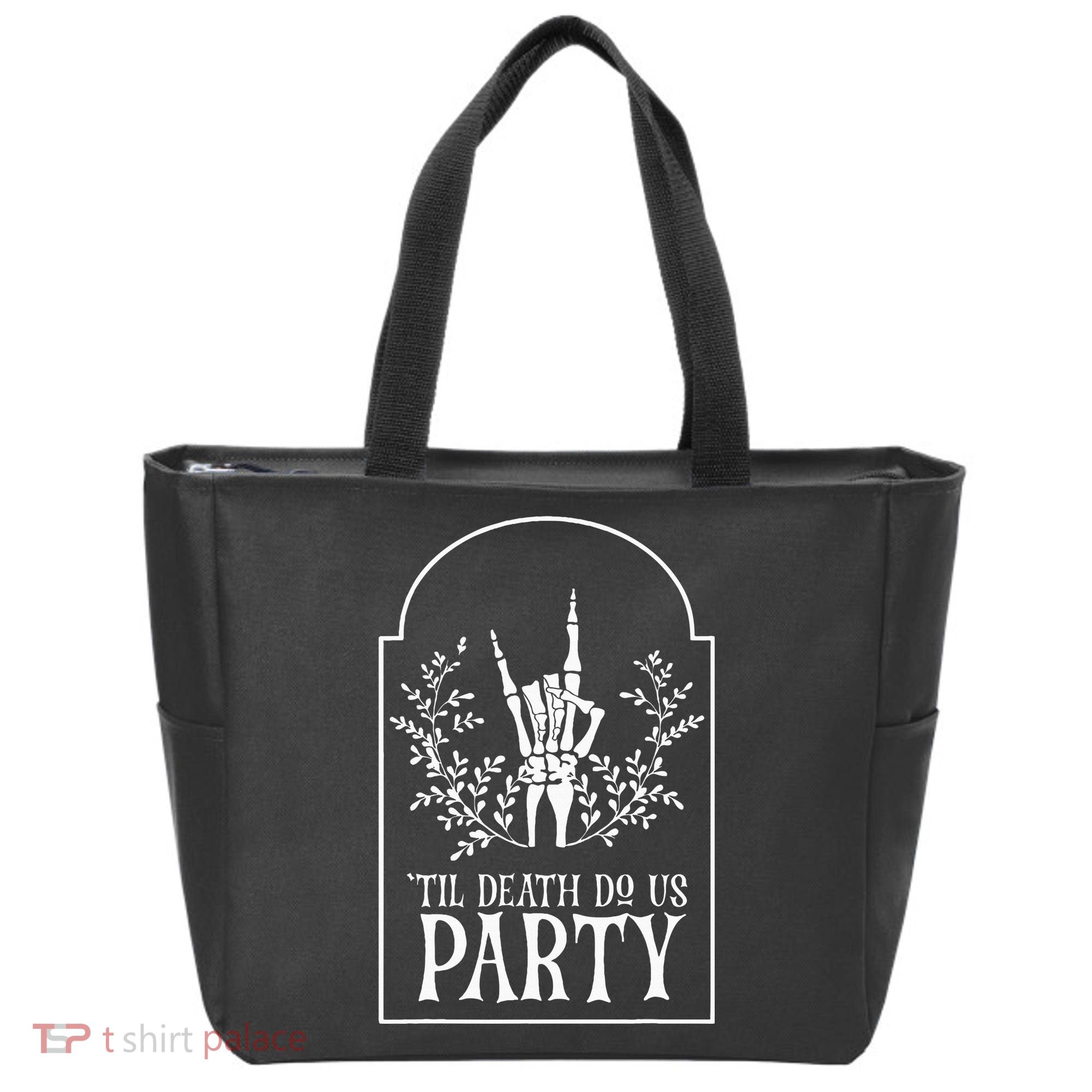 Bridesmaid Funny Bachelorette Party Til Death Do Us Party Tote Bag