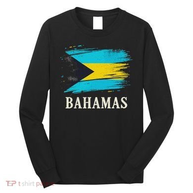 Bahamas Flag Bahamas Vacation Long Sleeve Shirt