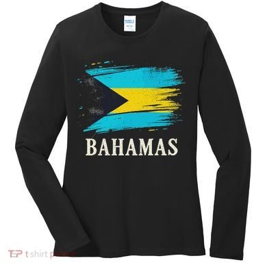 Bahamas Flag Bahamas Vacation Women's Long Sleeve Shirt