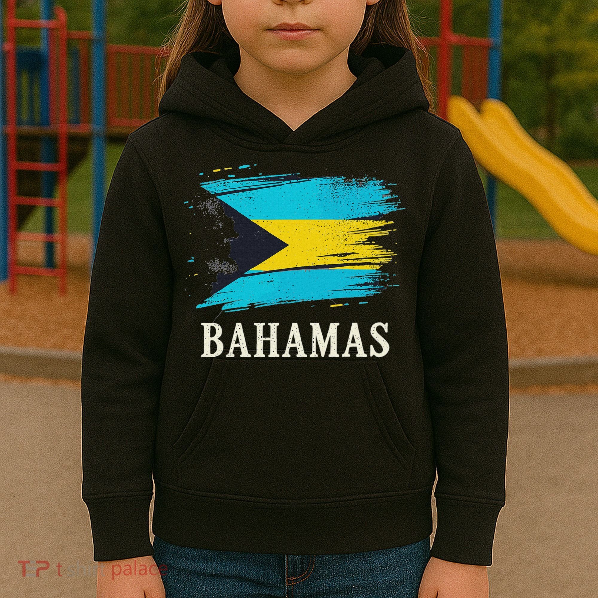 Bahamas Flag Bahamas Vacation Kids Hoodie