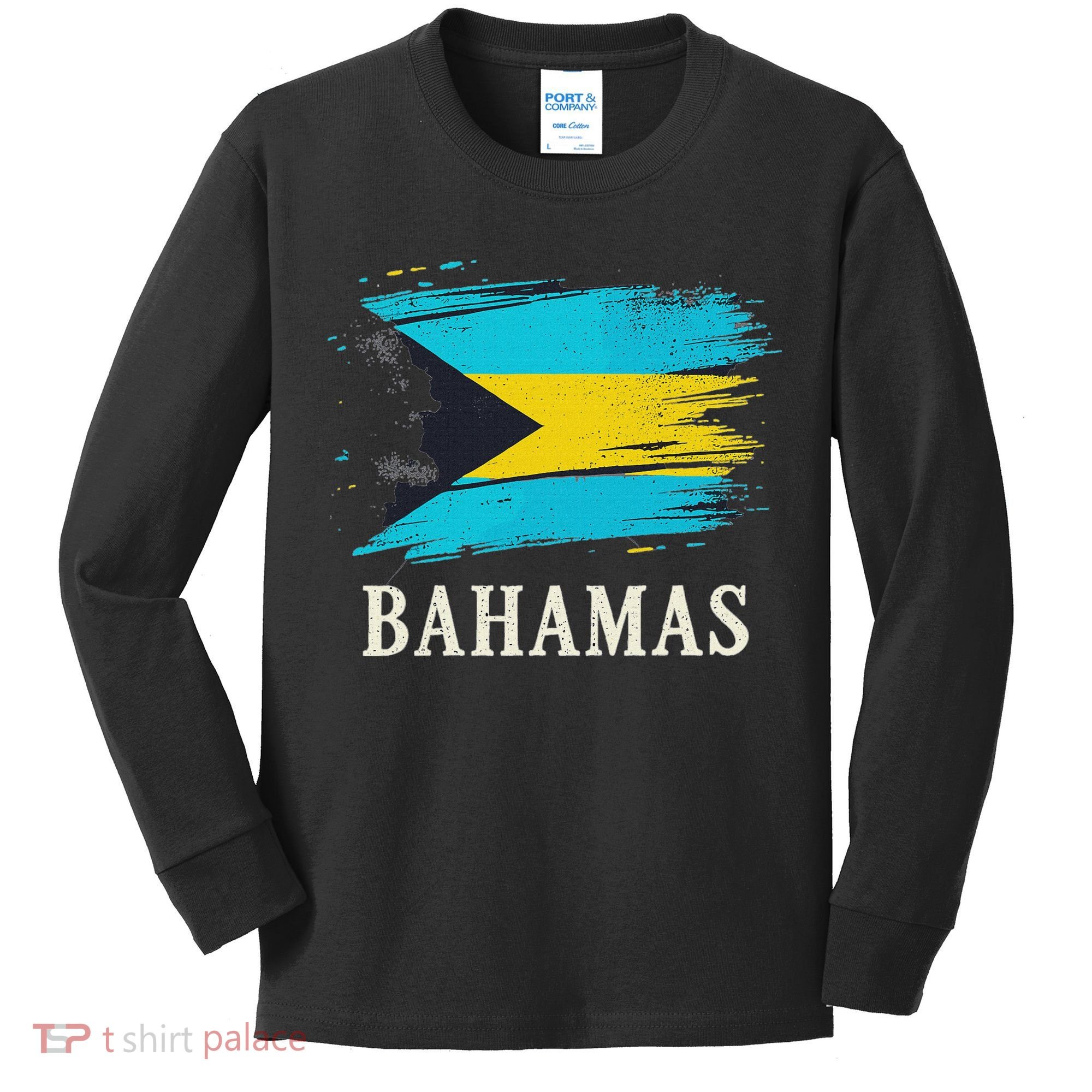 Bahamas Flag Bahamas Vacation Kids Long Sleeve Shirt