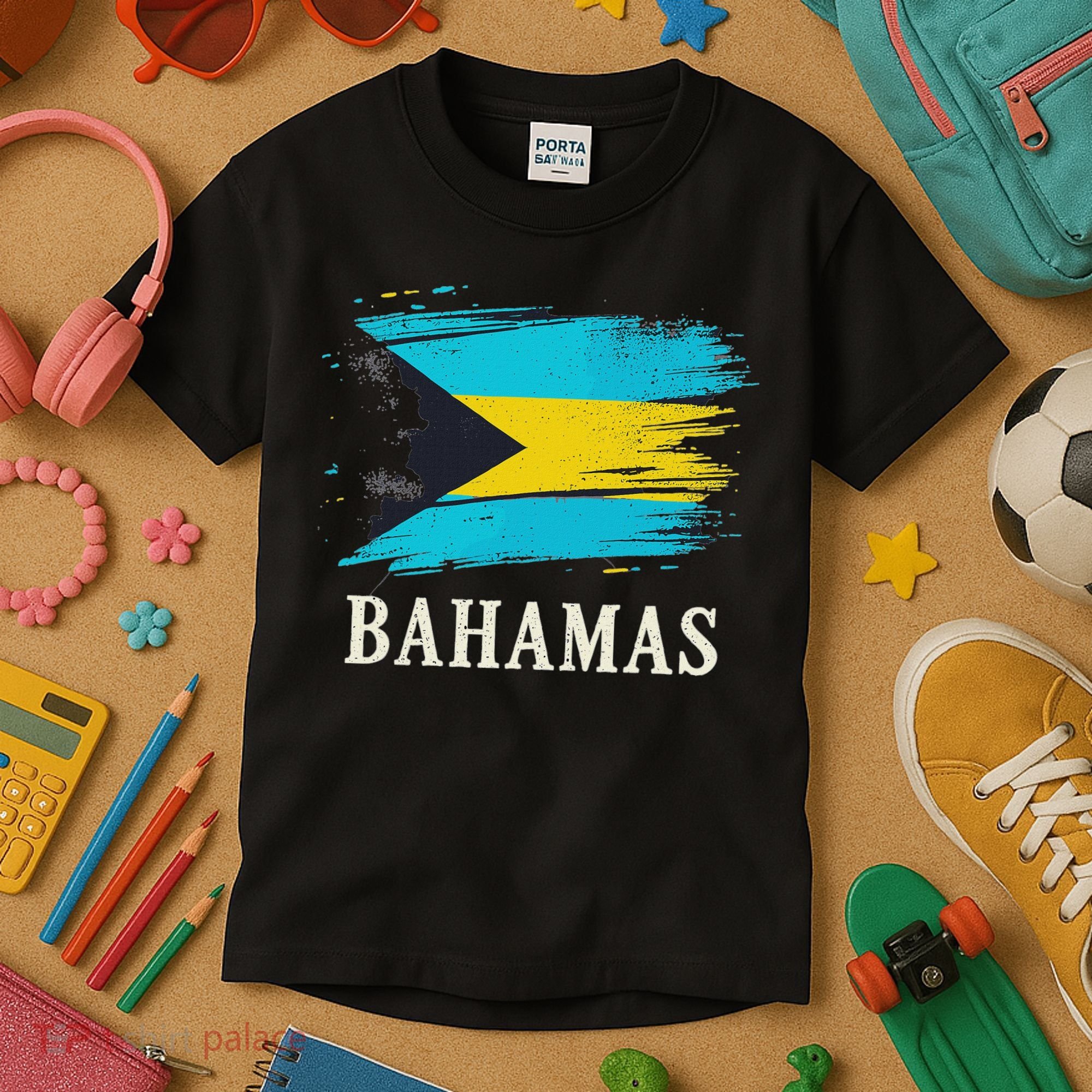 Bahamas Flag Bahamas Vacation Kids T-Shirt