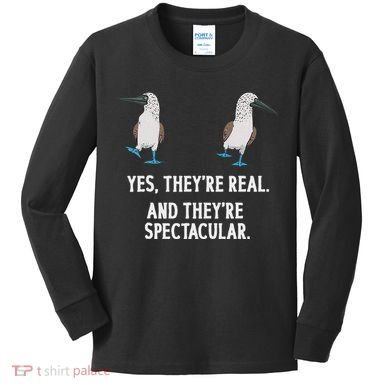 Blue Footed Booby Seabird Boobies Kids Long Sleeve Shirt