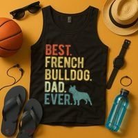 Best French Bulldog Dad Ever Dog Daddy Fathers Day Tank Top thumb 4