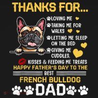 Best French Bulldog Dog Dad Lover Happy Fathers Day T-Shirt thumb 7