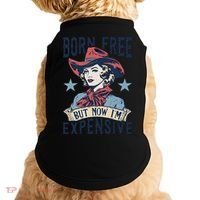 Born Free But Now IM Expensive 4th Of July Doggie Tank thumb 0