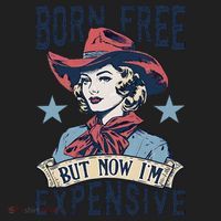 Born Free But Now IM Expensive 4th Of July Beanie thumb 2