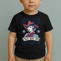 Born Free But Now IM Expensive 4th Of July Toddler T-Shirt thumb 2