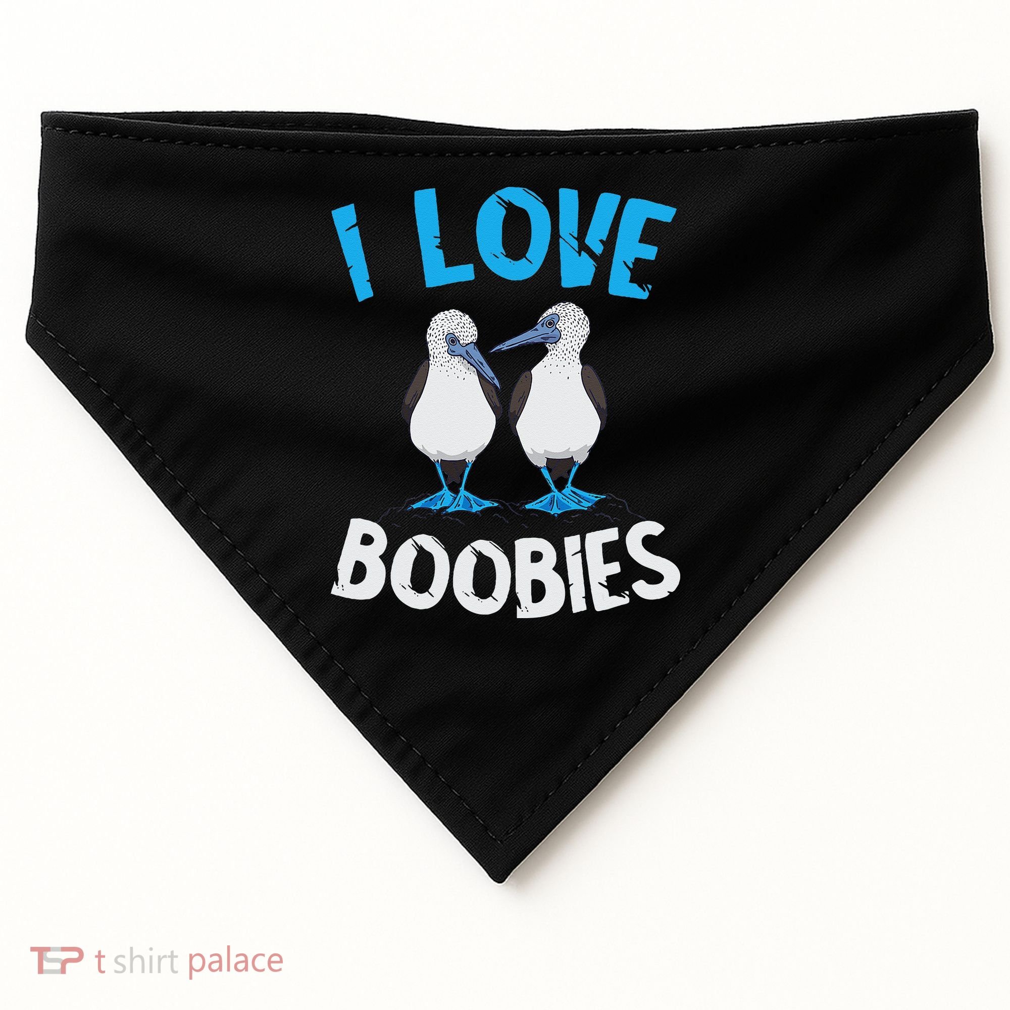 Blue Footed Booby I Love Boobies Blue Footed Booby Lover USA-Made Doggie Bandana