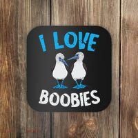 Blue Footed Booby I Love Boobies Blue Footed Booby Lover Coaster thumb 0