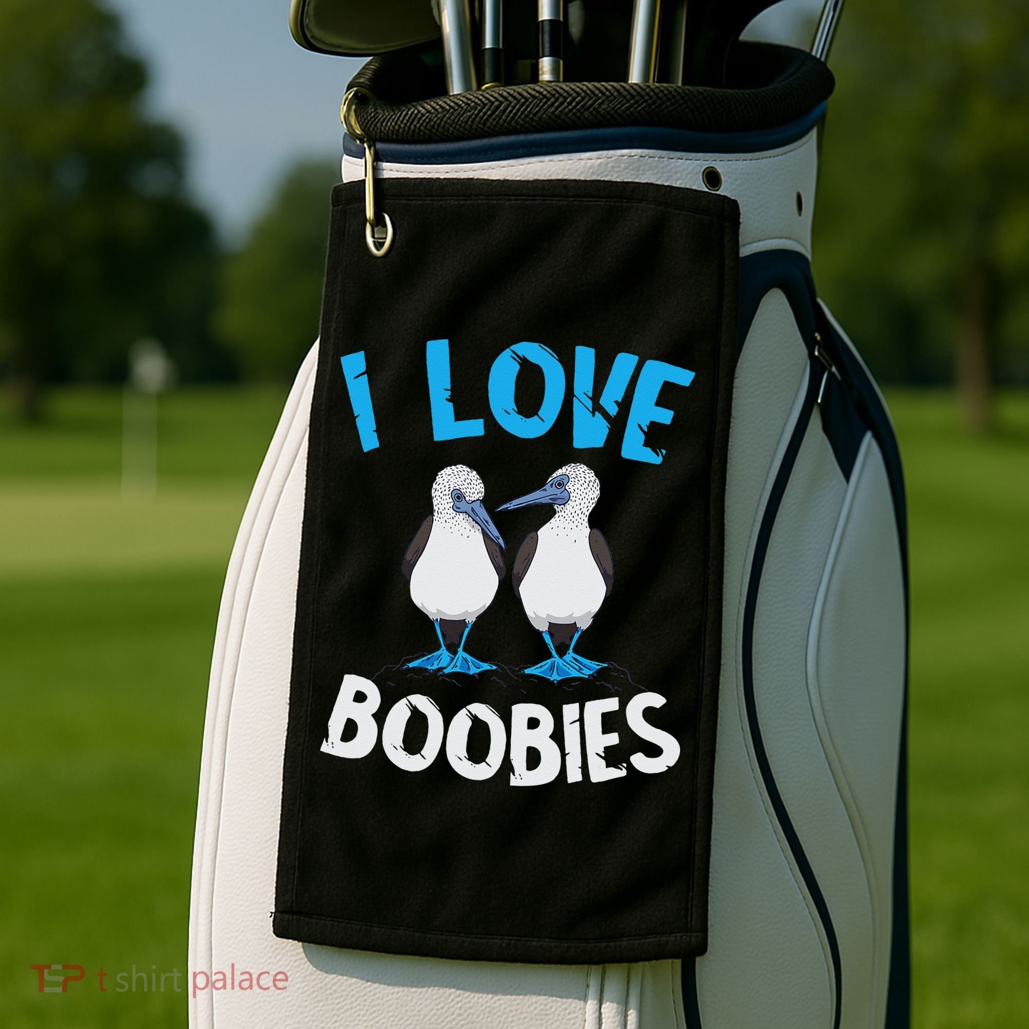 Blue Footed Booby I Love Boobies Blue Footed Booby Lover Golf Towel