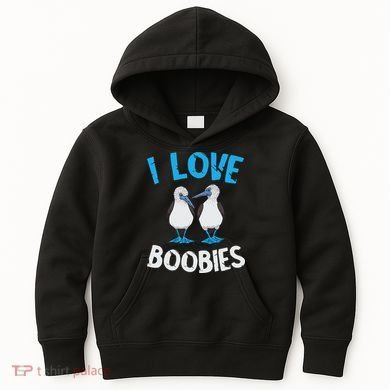 Blue Footed Booby I Love Boobies Blue Footed Booby Lover Kids Hoodie