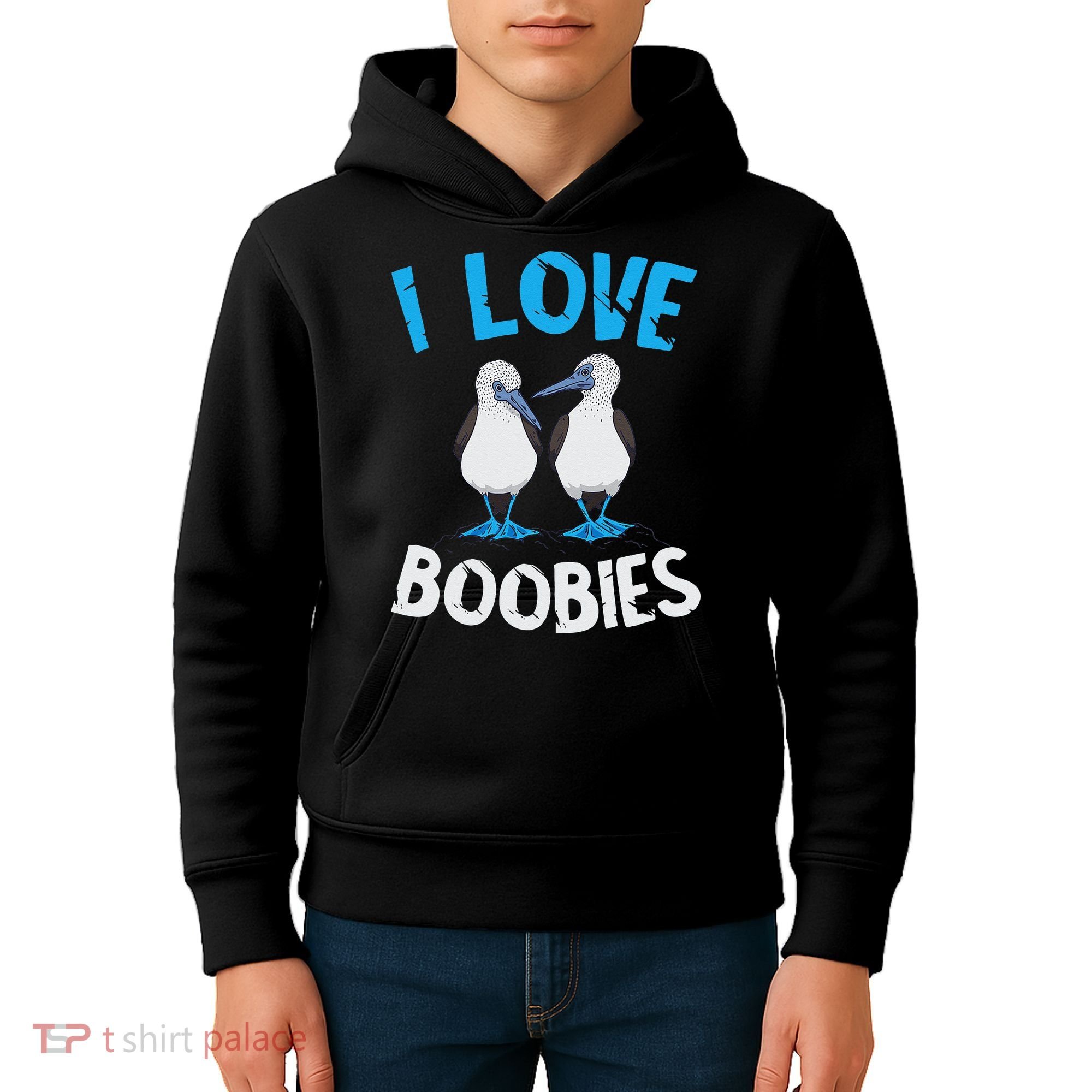 Blue Footed Booby I Love Boobies Blue Footed Booby Lover Kids Hoodie