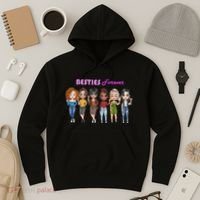 Besties Forever Bff Best Friends Drinking Buddies Hoodie thumb 3