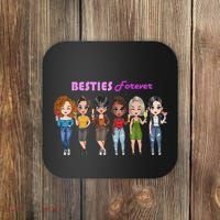 Besties Forever Bff Best Friends Drinking Buddies Coaster thumb 0