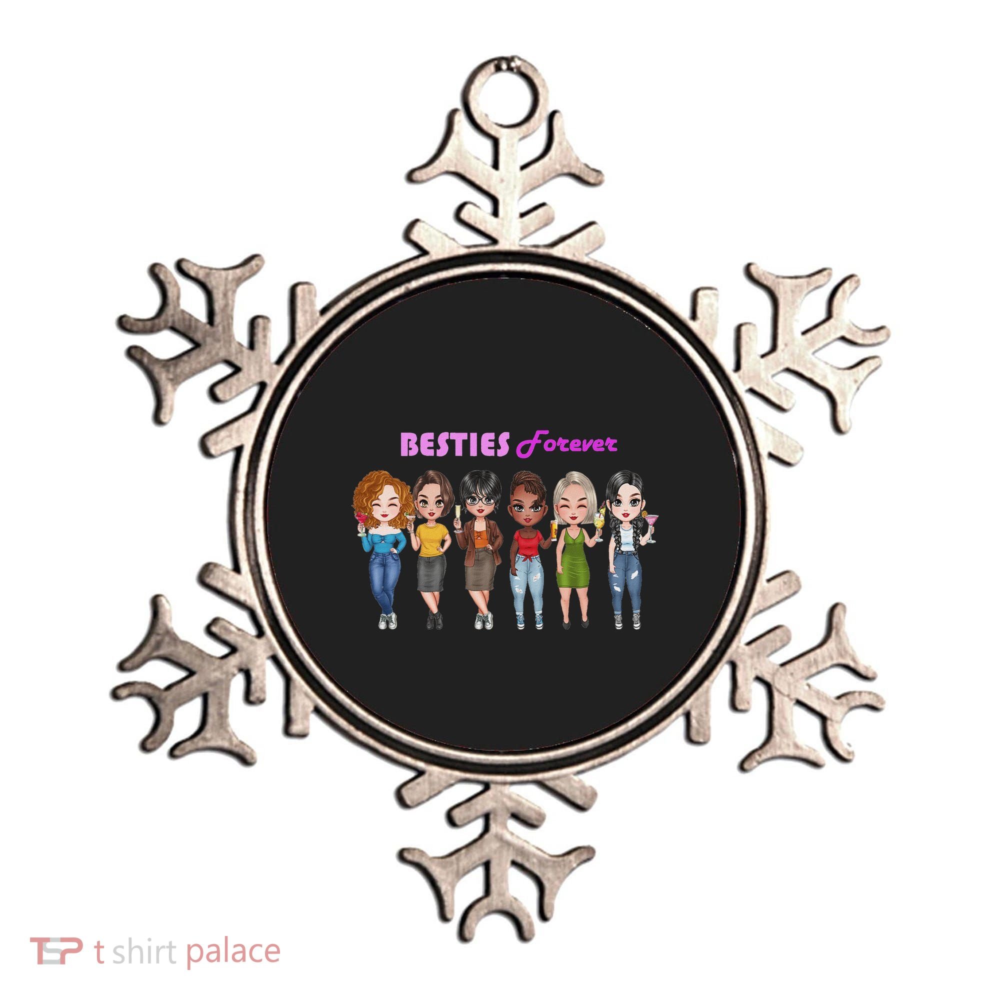 Besties Forever Bff Best Friends Drinking Buddies Ornament