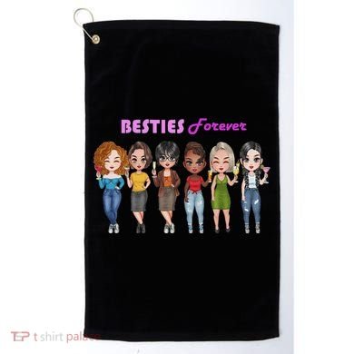 Besties Forever Bff Best Friends Drinking Buddies Golf Towel