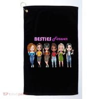 Besties Forever Bff Best Friends Drinking Buddies Golf Towel thumb 0