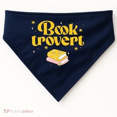 Booktrovert Funny Book Lover Reading USA-Made Doggie Bandana