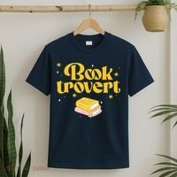 Booktrovert Funny Book Lover Reading T-Shirt thumb 2