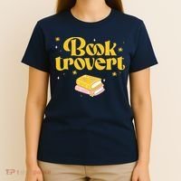Booktrovert Funny Book Lover Reading T-Shirt thumb 4